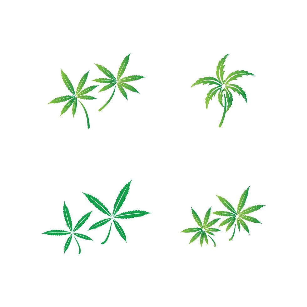 Cannabis ou logotipo de ícone de maconha para a indústria médica ou farmacêutica vetor