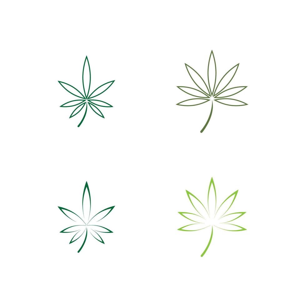 Cannabis ou logotipo de ícone de maconha para a indústria médica ou farmacêutica vetor