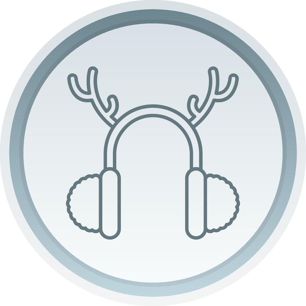 protetores de ouvido linear botão ícone vetor