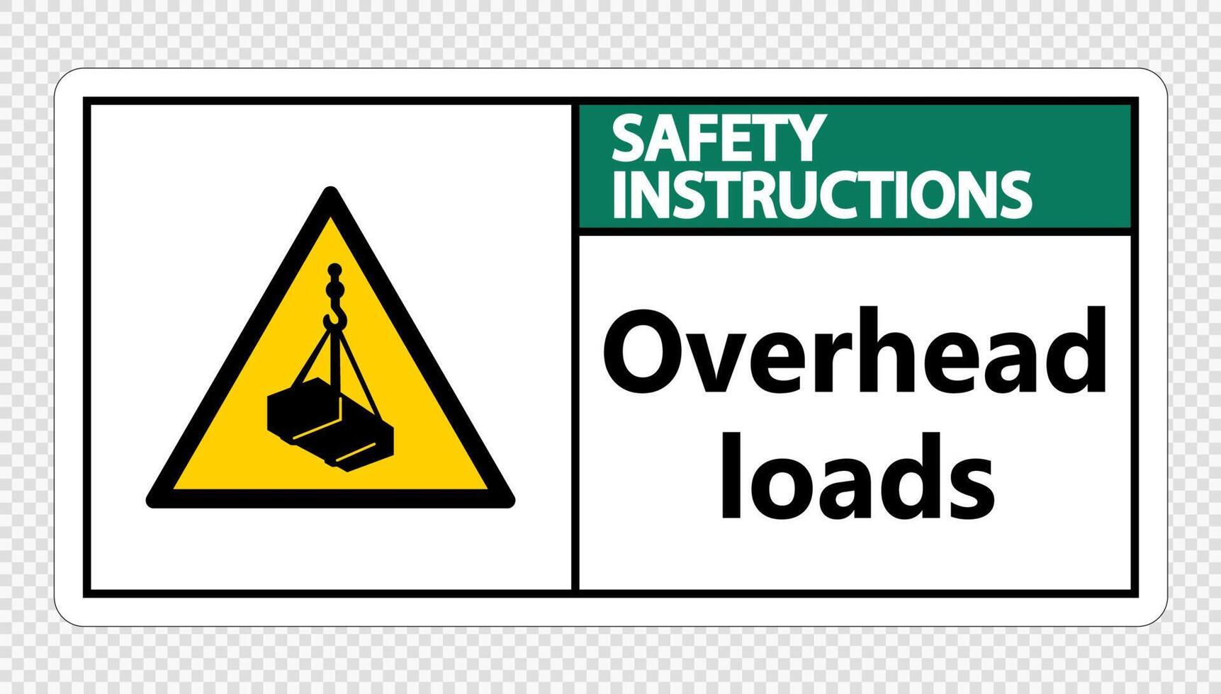 instruções de segurança cargas aéreas sinal em fundo transparente vetor