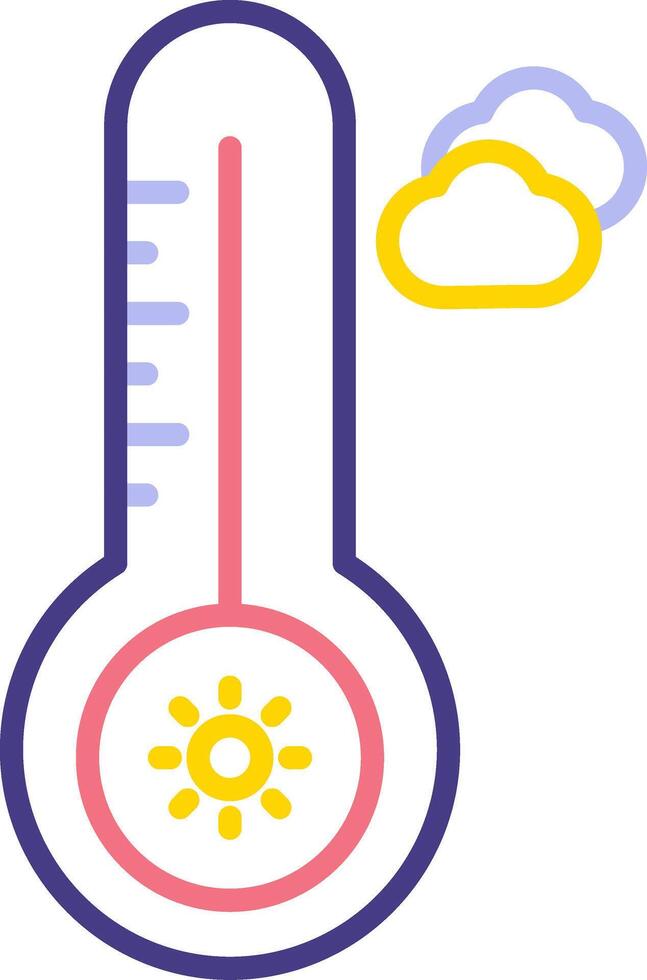 temperatura quente vecto ícone vetor