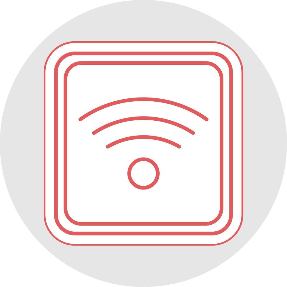 Wi-fi linha adesivo multicolorido ícone vetor