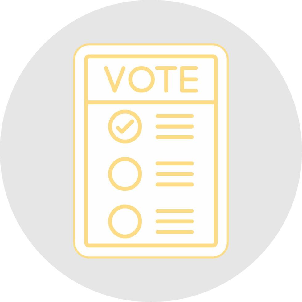 número do voto linha adesivo multicolorido ícone vetor
