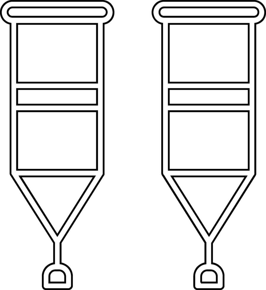 ícone de vetor de muletas