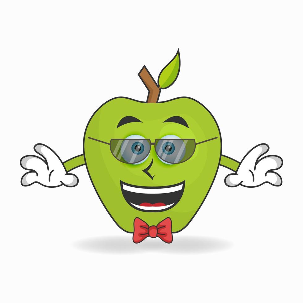 o personagem mascote da maçã se torna um empresário. ilustração vetorial vetor