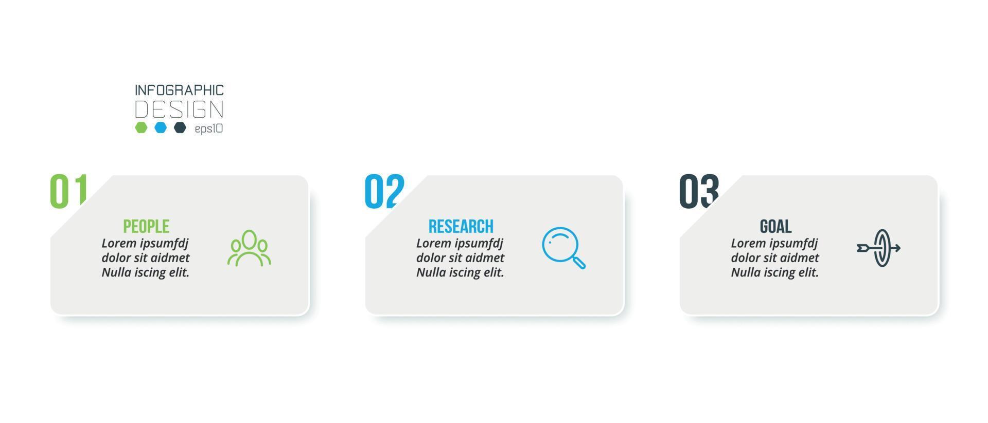 modelo de infográfico de conceito de negócio com opção. vetor