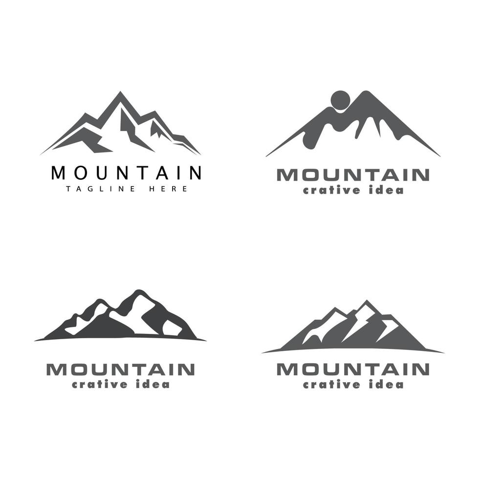 ícone da montanha logotipo modelo ilustração vetorial design vetor