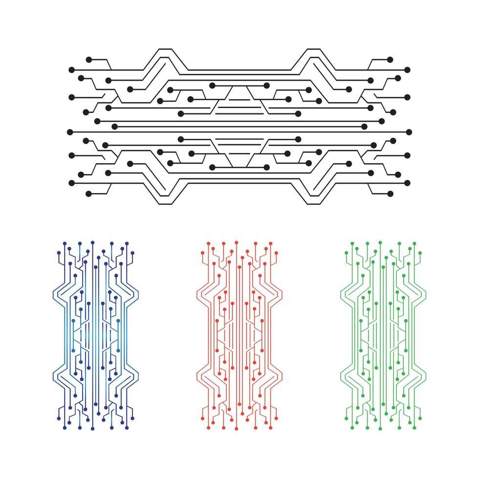 circuito logotipo modelo ilustração vetorial ícone design vetor