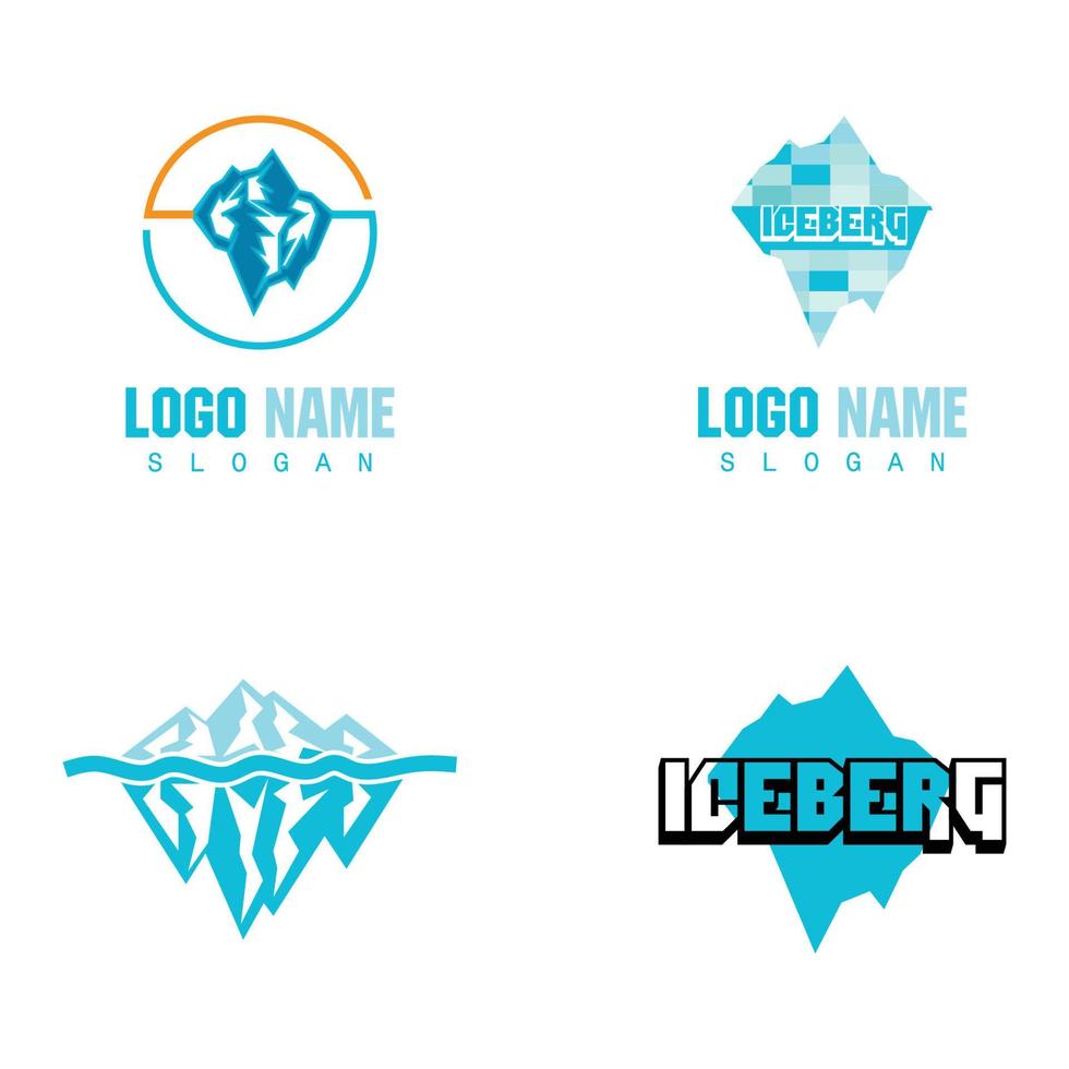 iceberg logotipo modelo vetor símbolo natureza