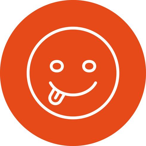 ícone de vetor de emoji de língua