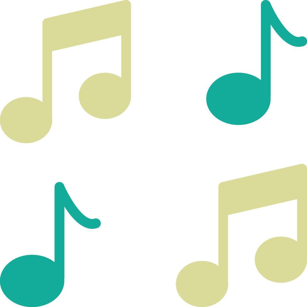ícone de vetor de notas musicais