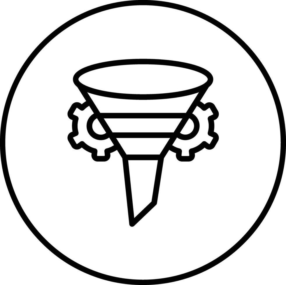 ícone de vetor de funil