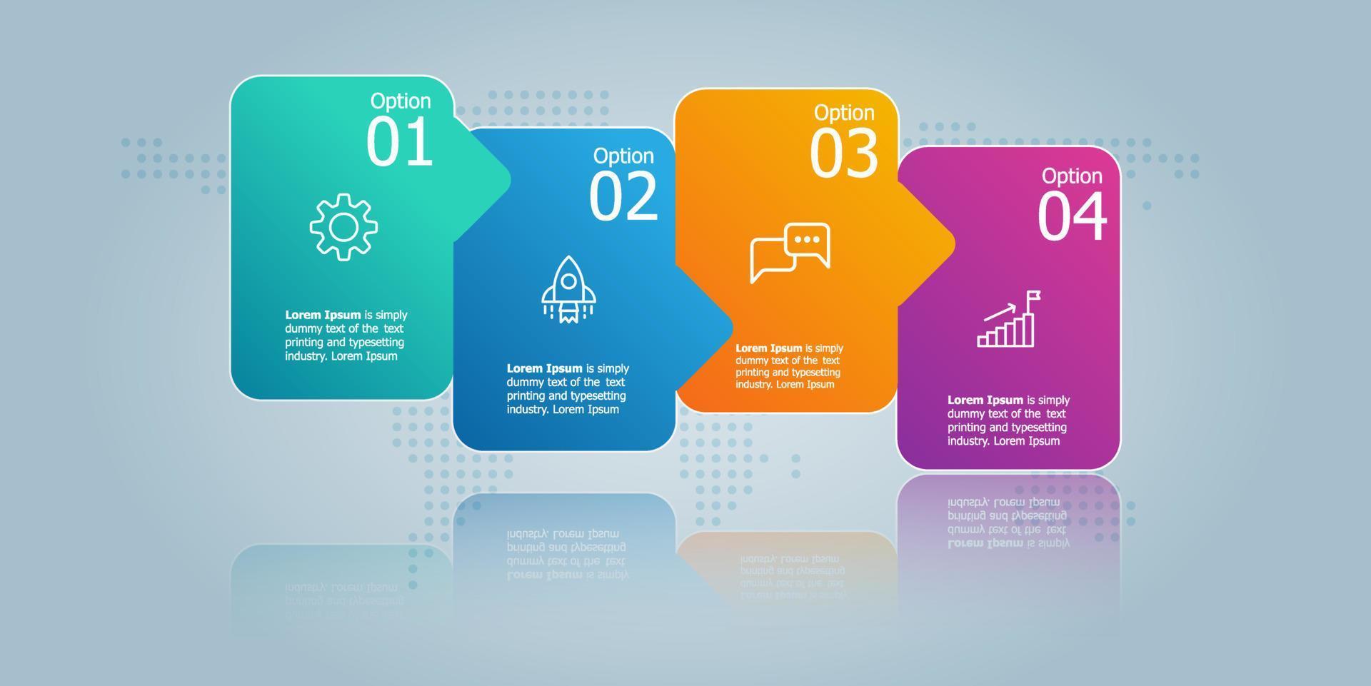 modelo de elemento de apresentação de infográfico horizontal vetor