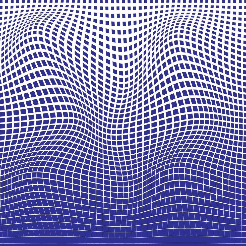simples abstrato azul cor quadrado mistura meio-tom ondulado distorcer padronizar vetor
