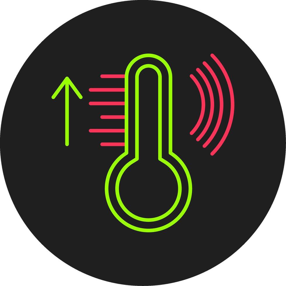 inteligente temperatura glifo círculo ícone vetor