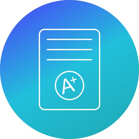 A + Grade Vector Icon