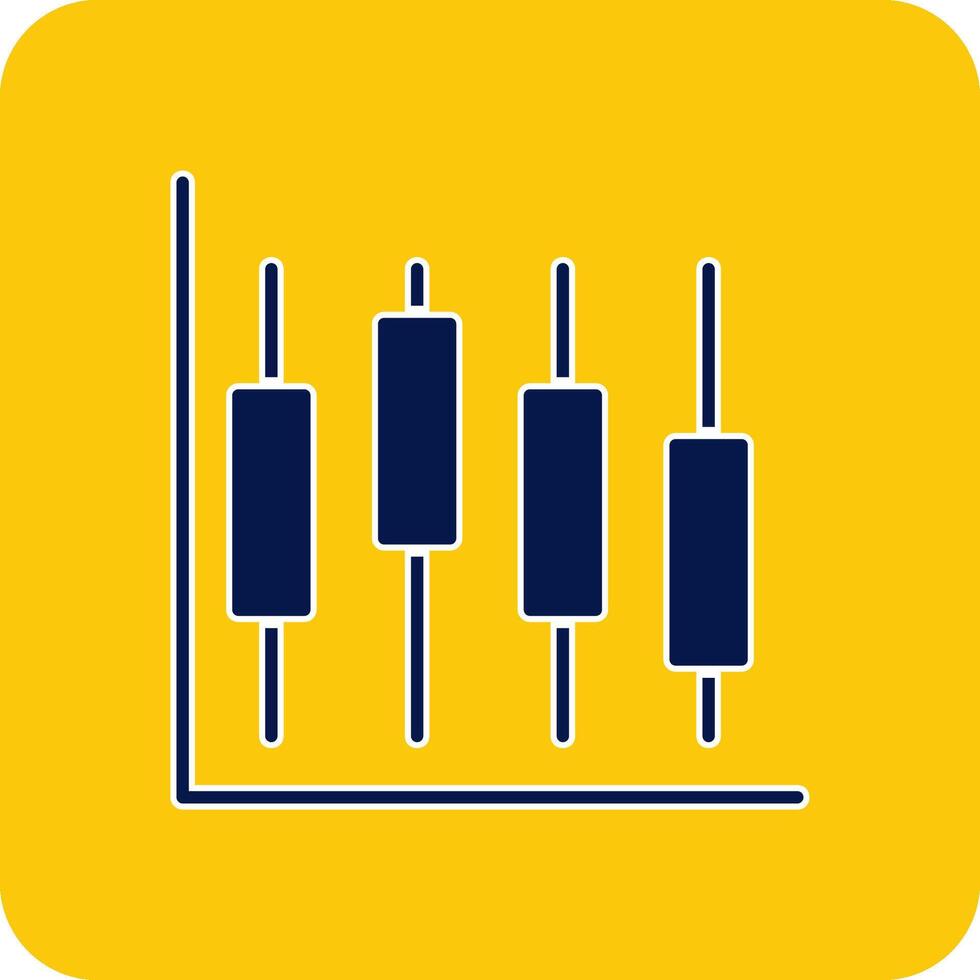 diagrama glifo quadrado dois cor ícone vetor