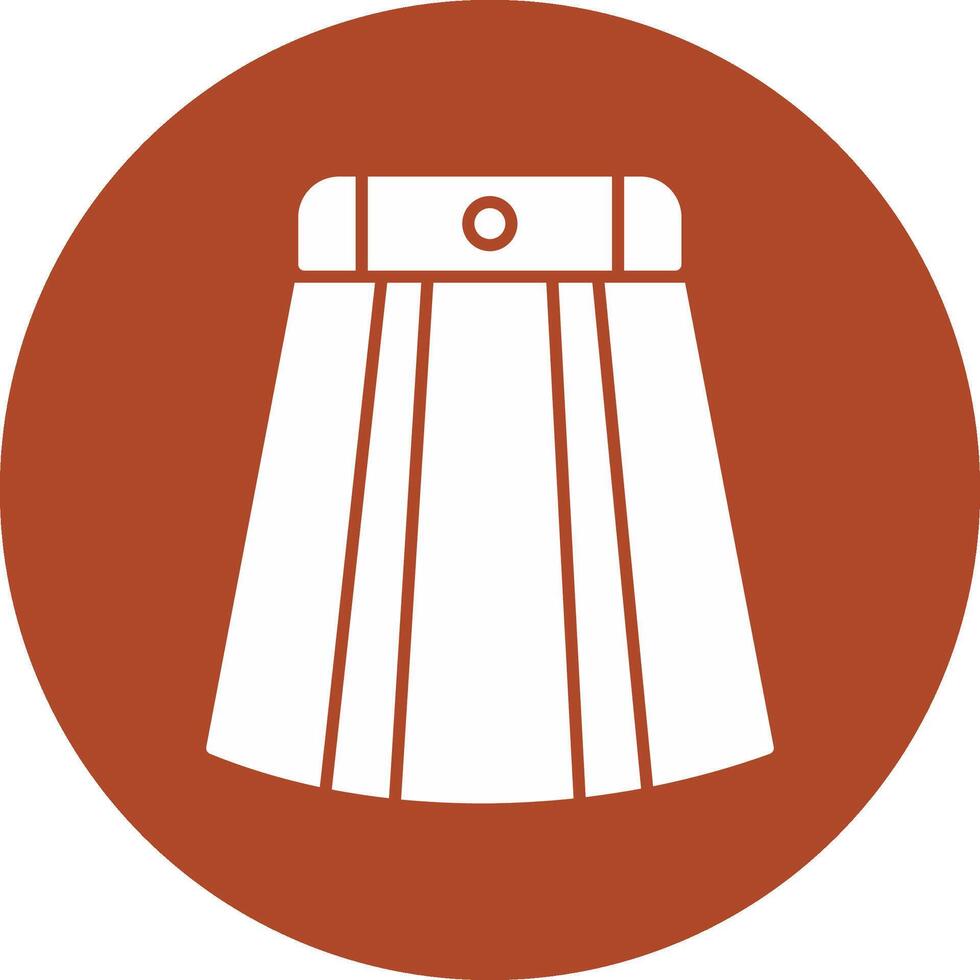 ícone de círculo de glifo de saia longa vetor