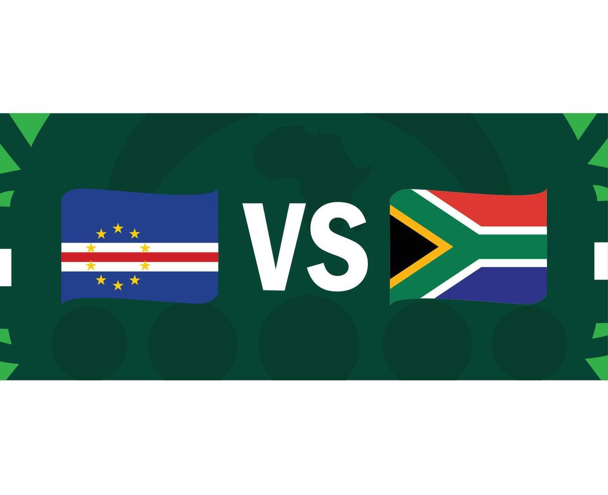 capa verde e sul África Combine bandeiras emblemas africano nações 2023 equipes países africano futebol símbolo logotipo Projeto vetor ilustração