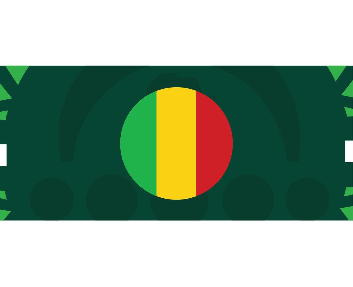 mali bandeira emblema africano nações 2023 equipes países africano futebol símbolo logotipo Projeto vetor ilustração