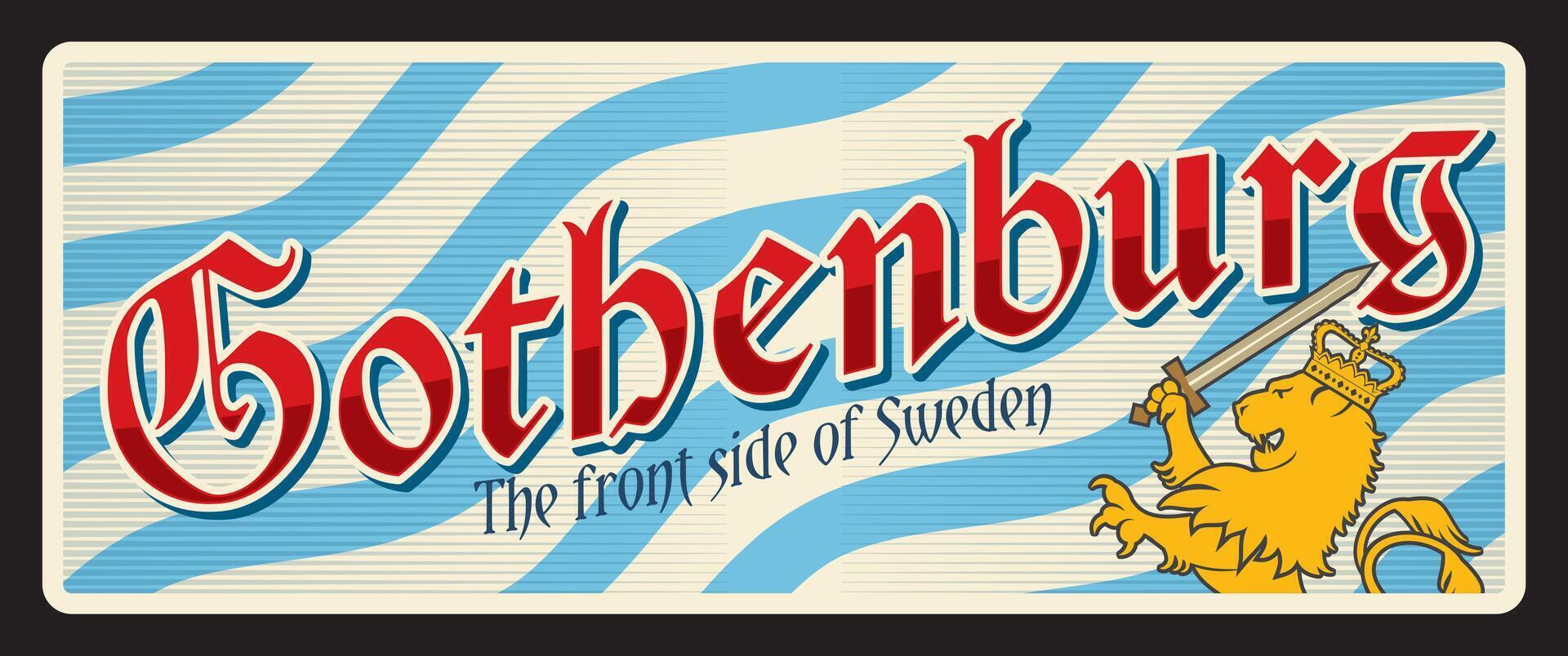 Gotemburgo cidade viagem adesivo vetor
