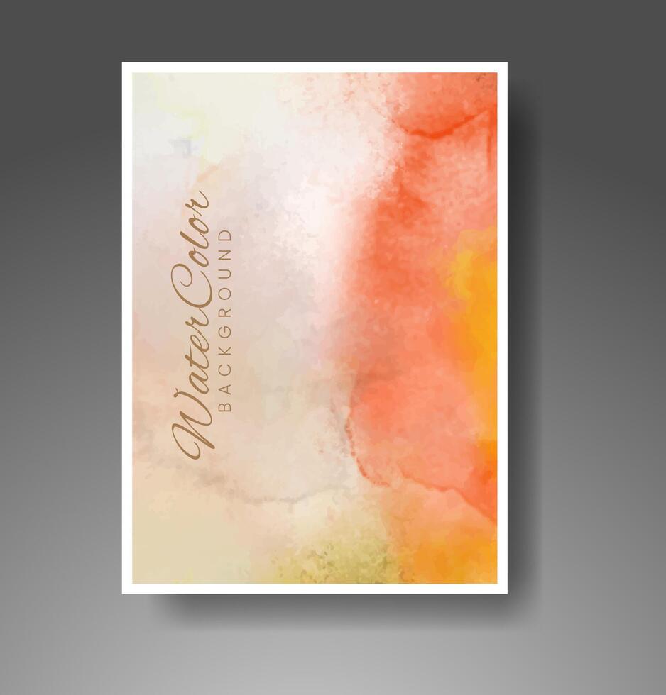 cartões com fundo aquarela. design para sua capa, data, cartão postal, banner, logotipo. vetor