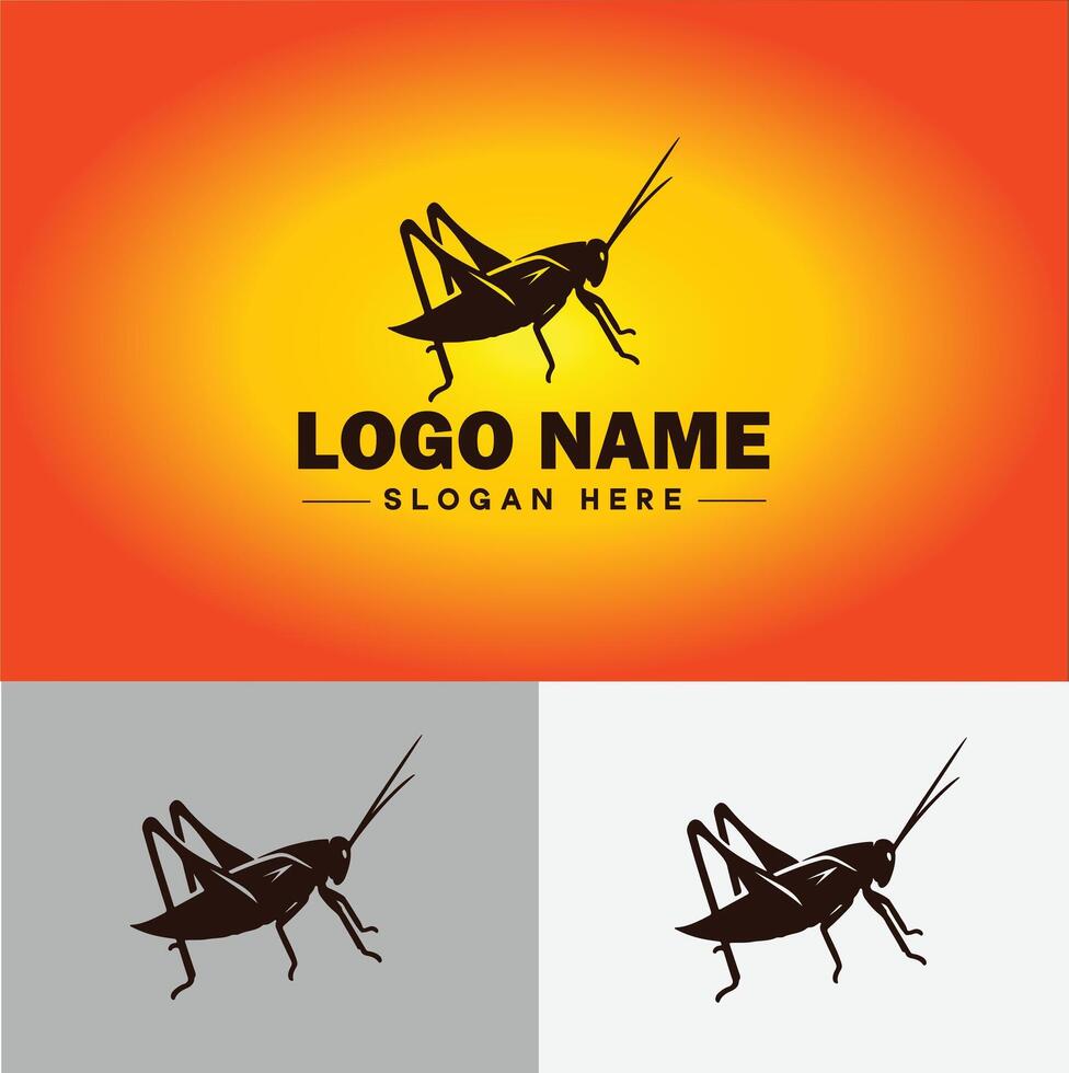 katydid logotipo vetor arte ícone gráficos para o negócio marca ícone katydid logotipo modelo