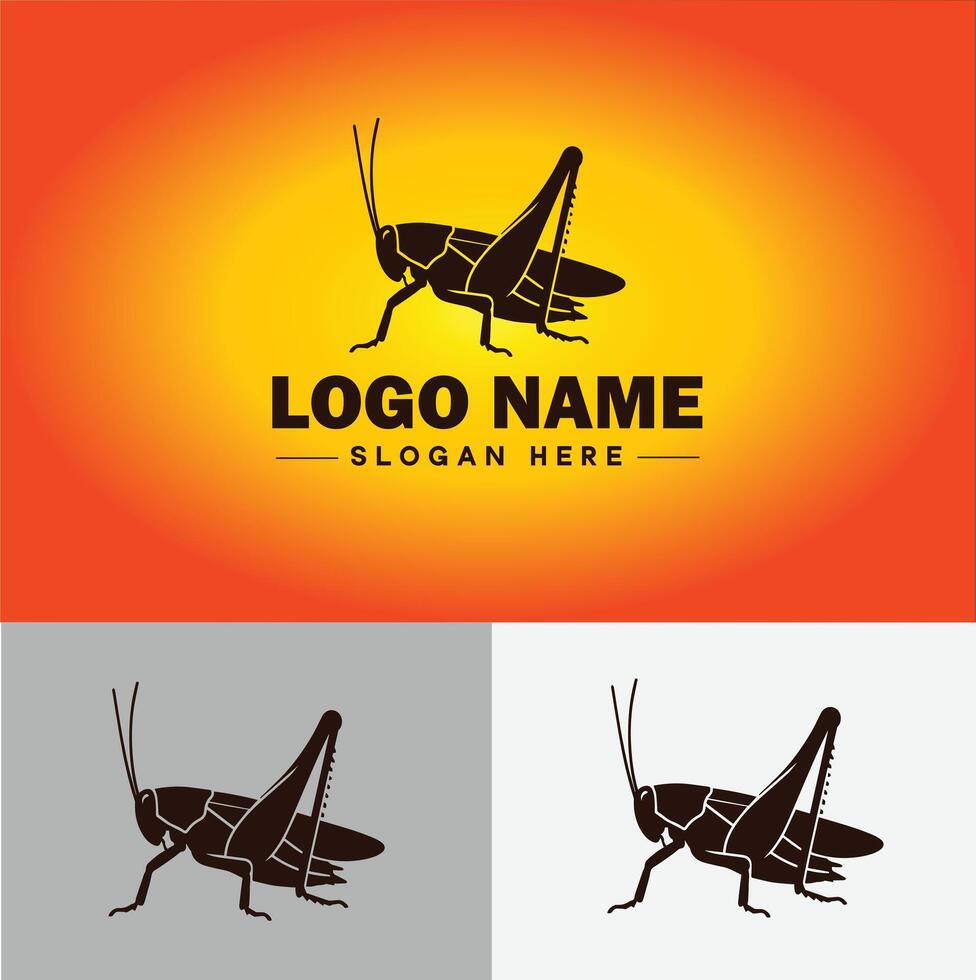 katydid logotipo vetor arte ícone gráficos para o negócio marca ícone katydid logotipo modelo