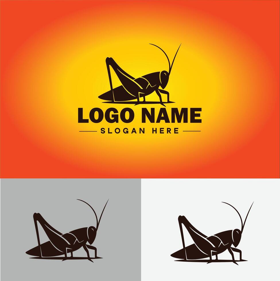 katydid logotipo vetor arte ícone gráficos para o negócio marca ícone katydid logotipo modelo