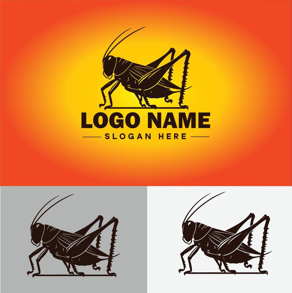 katydid logotipo vetor arte ícone gráficos para o negócio marca ícone katydid logotipo modelo