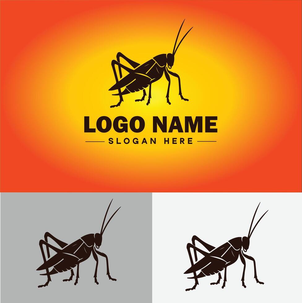 katydid logotipo vetor arte ícone gráficos para o negócio marca ícone katydid logotipo modelo