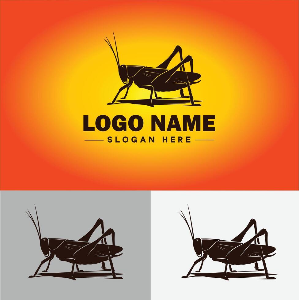 katydid logotipo vetor arte ícone gráficos para o negócio marca ícone katydid logotipo modelo