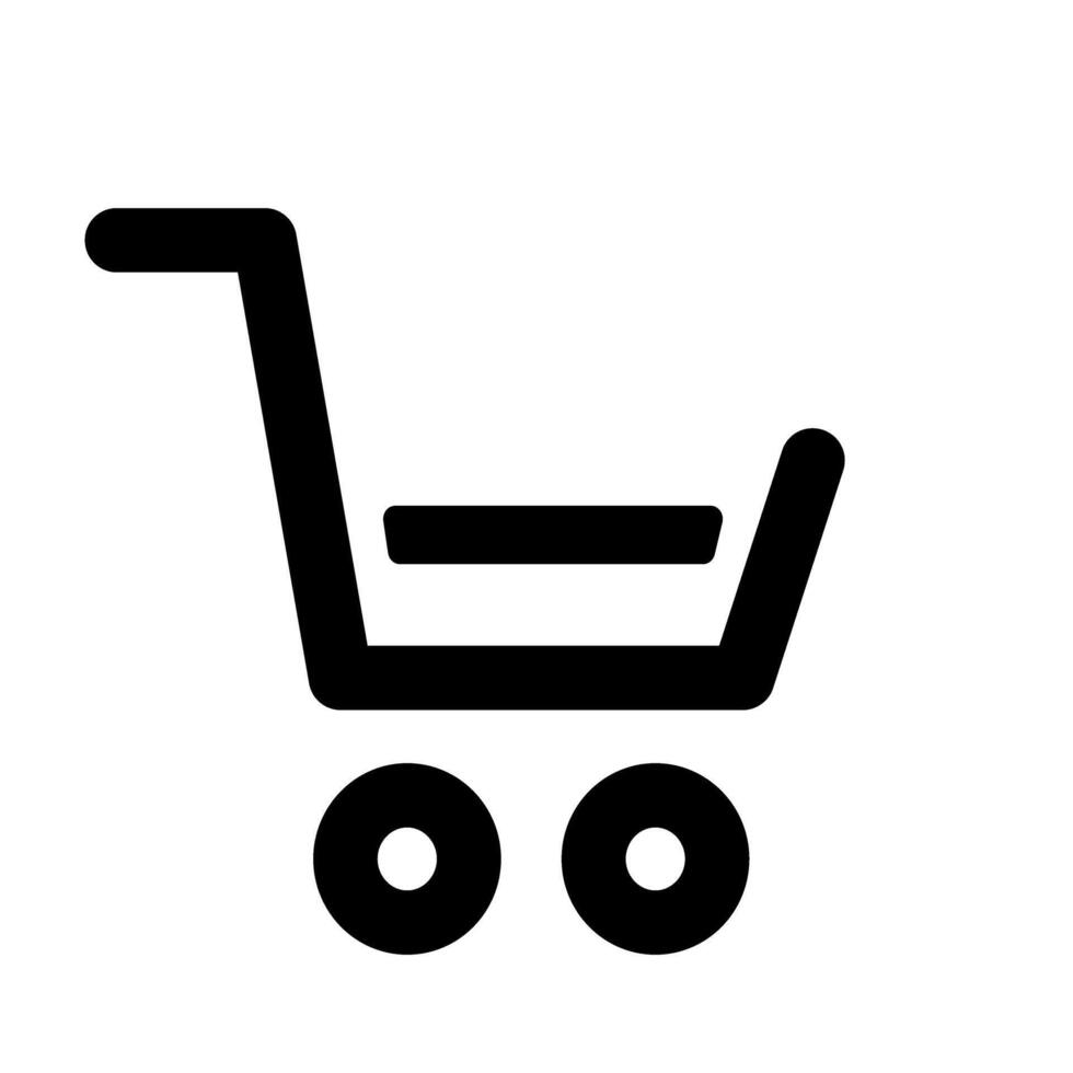 compras carrinho ícone vetor. supermercado ilustração placa. compras símbolo ou logotipo. vetor
