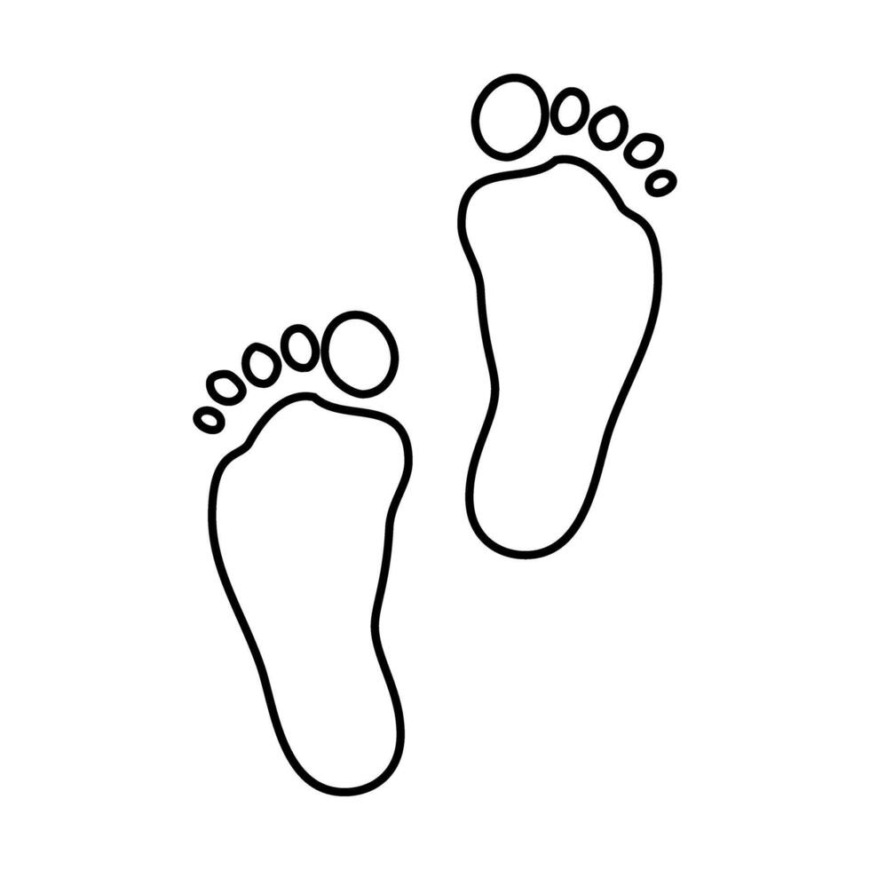 sapato impressões ícone vetor. pegadas ilustração placa. sapatos símbolo ou logotipo. vetor