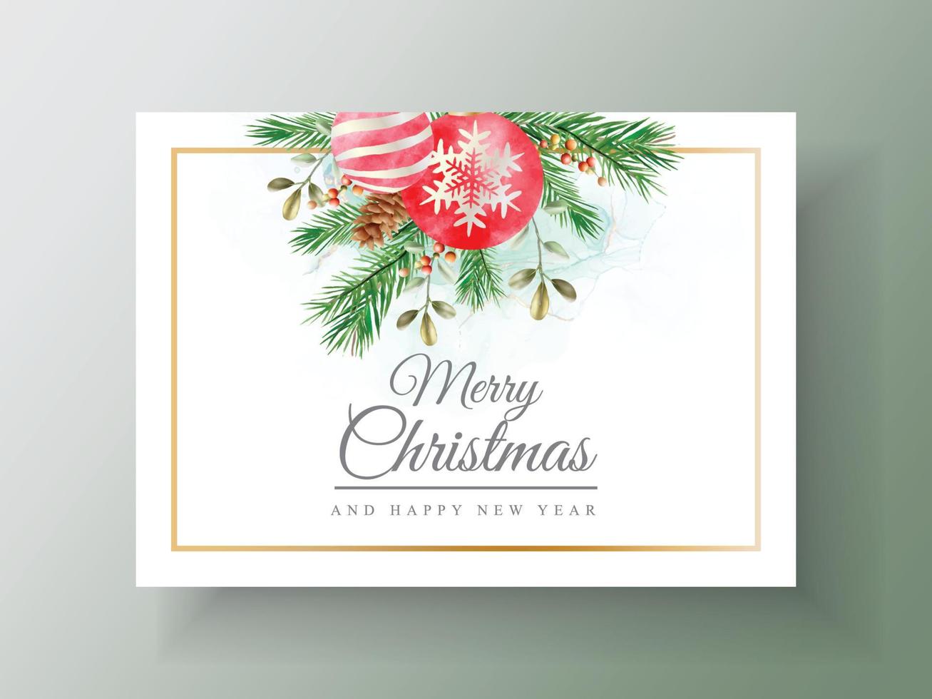 modelo de cartão elegante tema natal vetor