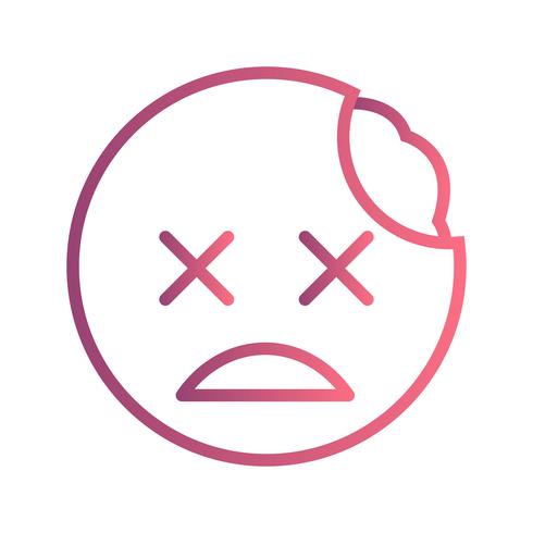 Ícone de vetor de emoji zumbi