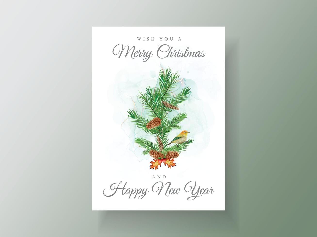 modelo de cartão elegante tema natal vetor