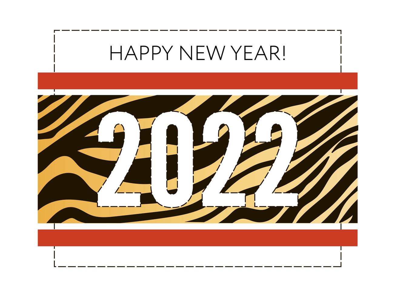 feliz ano novo tigre chinês 2022 vetor