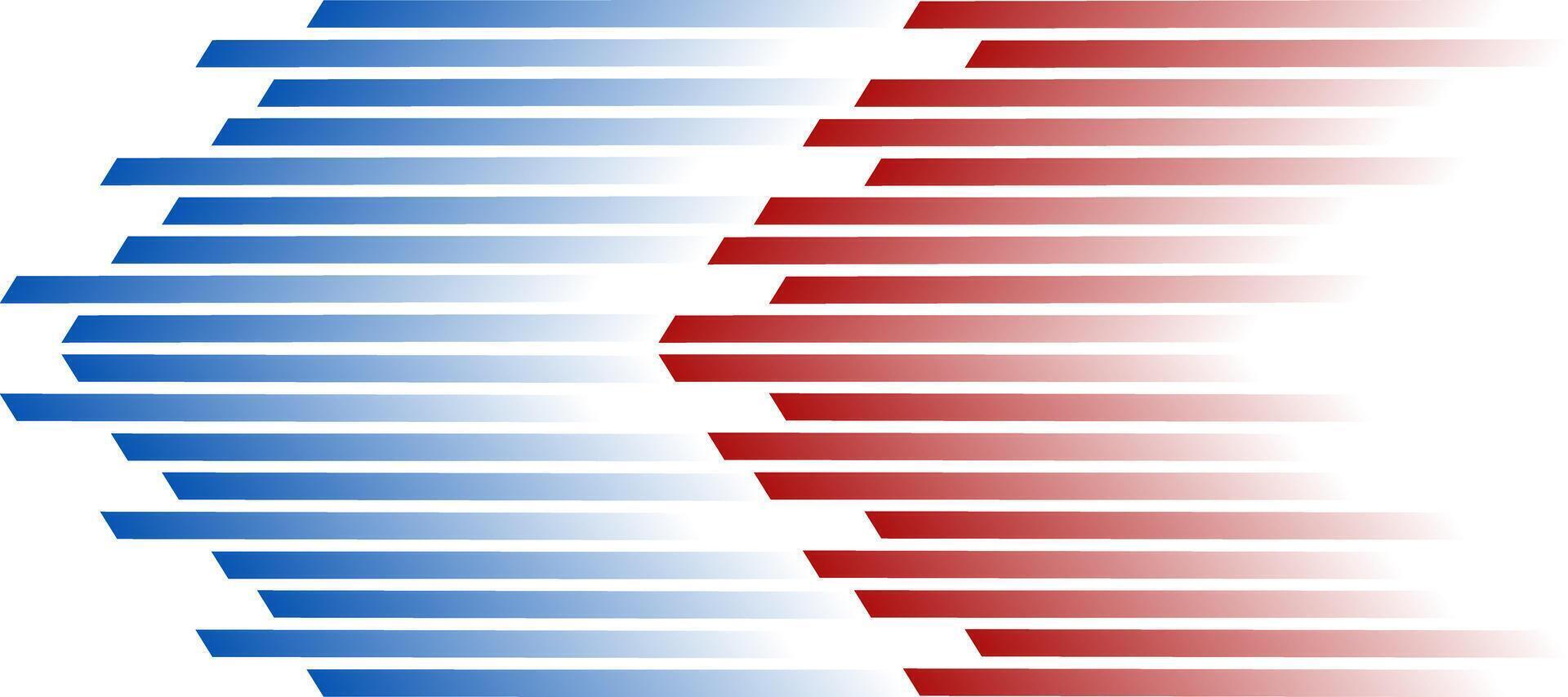 abstrato vermelho azul horizontal listras embaçado gradiente Projeto fundo vetor