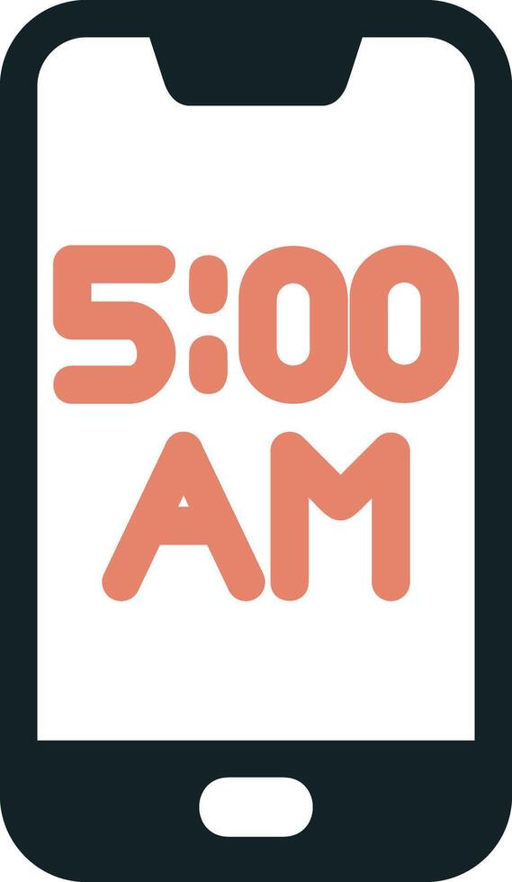 Smartphone alarme vecto ícone vetor