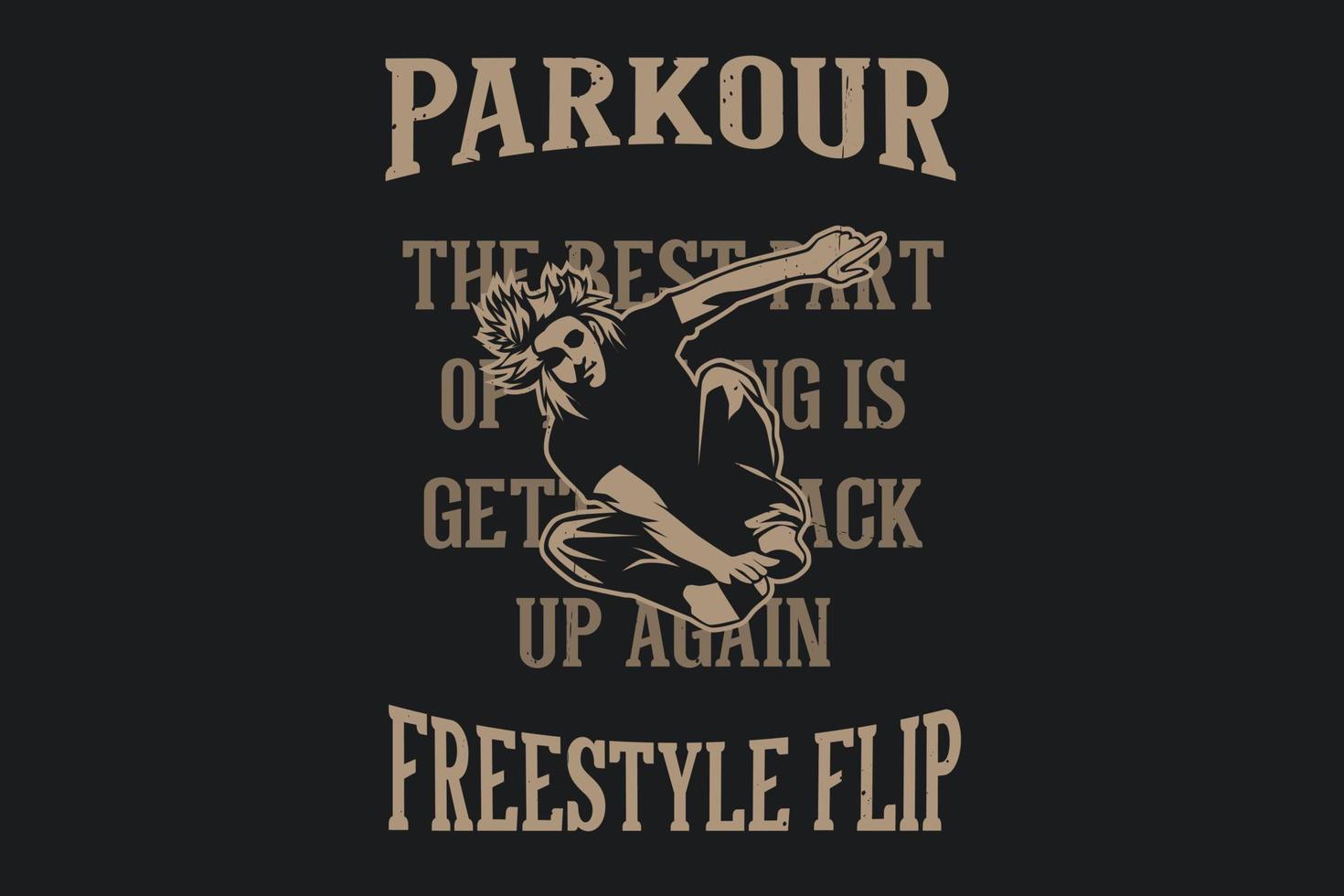 design de silhueta parkour freestyle flip vetor