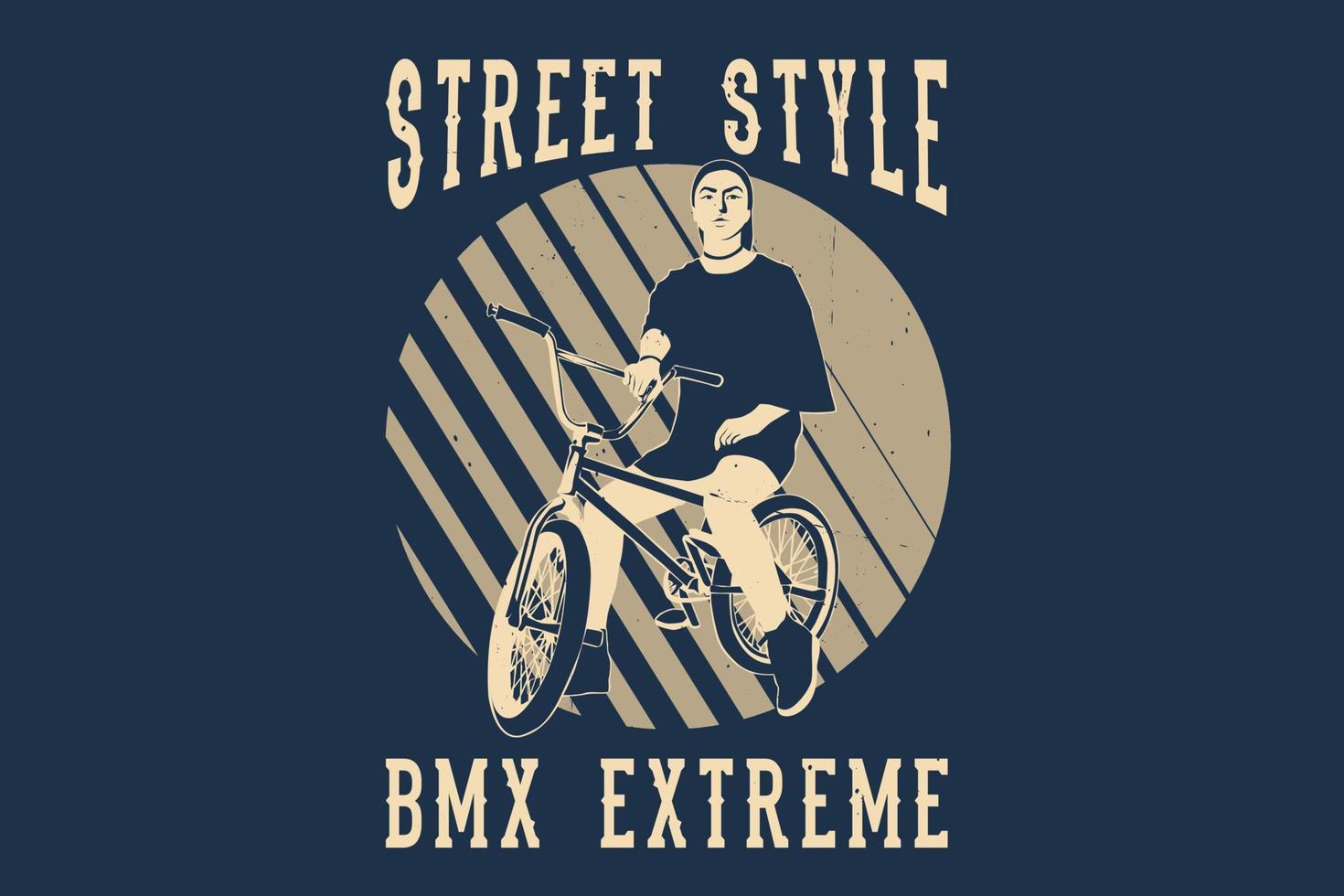 design de silhueta extrema de bicicleta de estilo de rua vetor