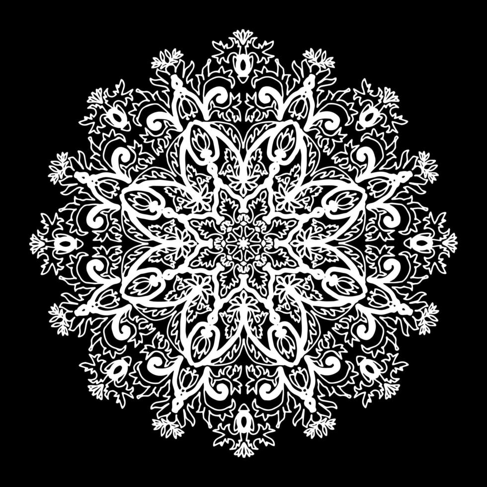 mandala soul preto e branco vetor