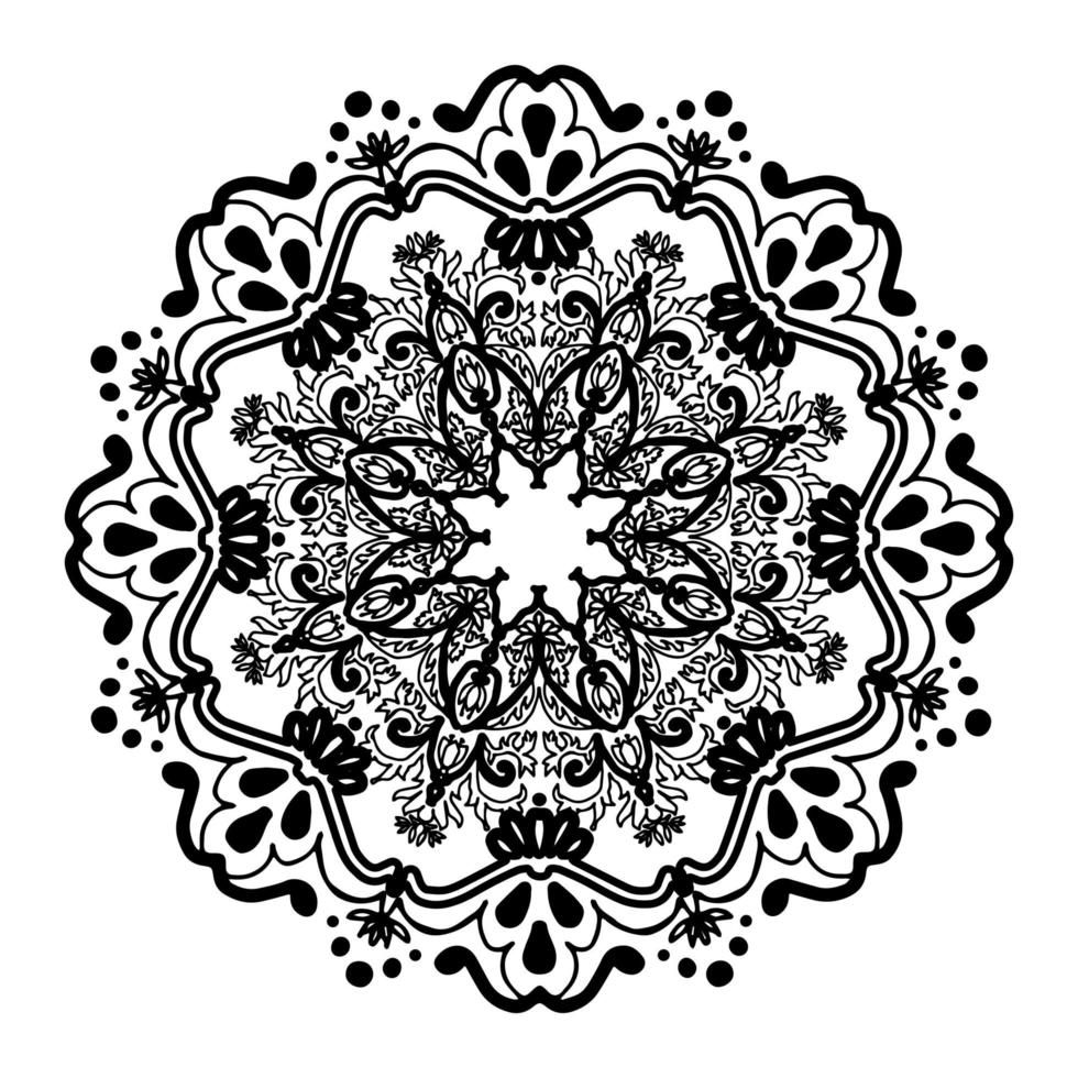 página para colorir mandala alma vetor