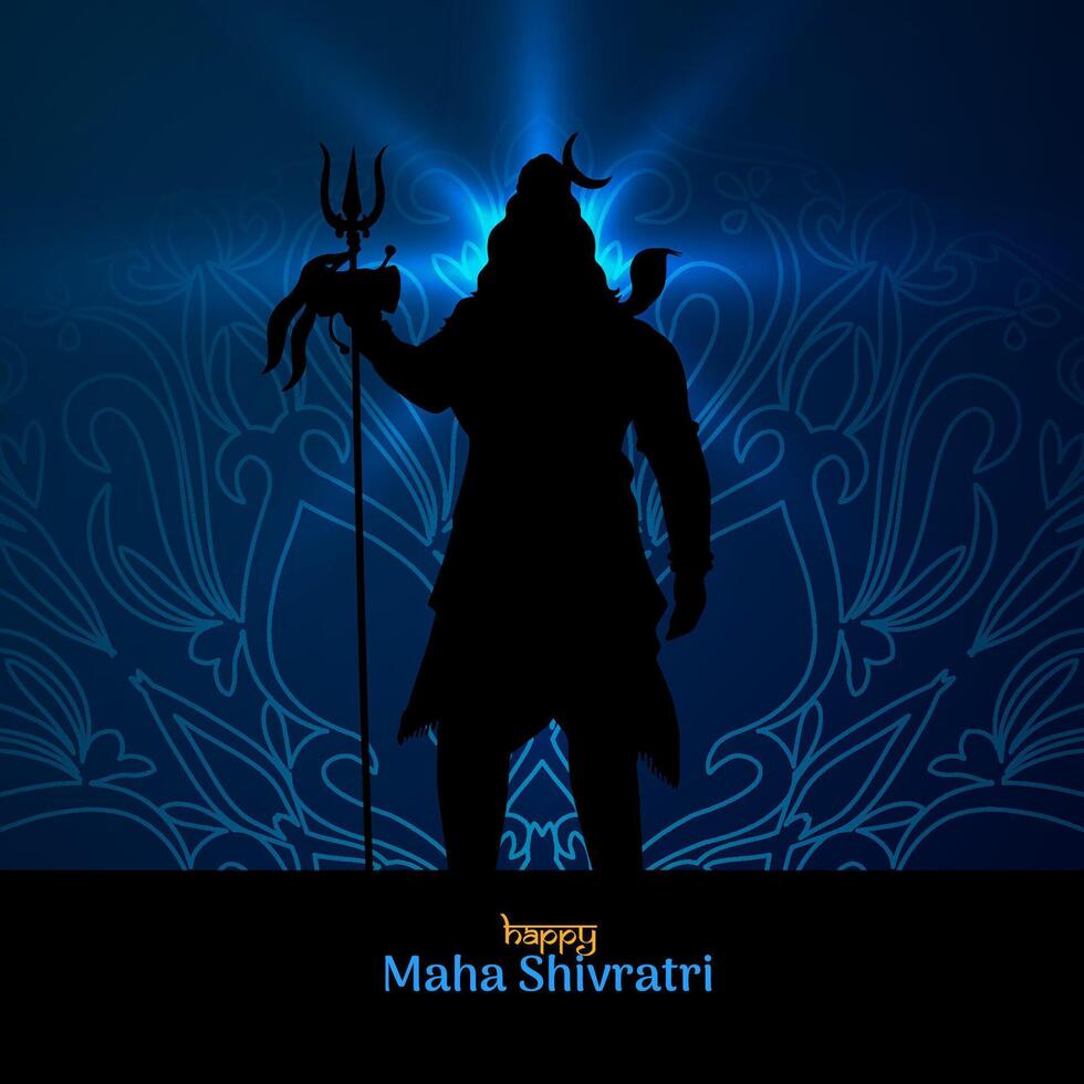 lindo feliz maha Shivratri indiano hindu festival celebração cumprimento fundo vetor