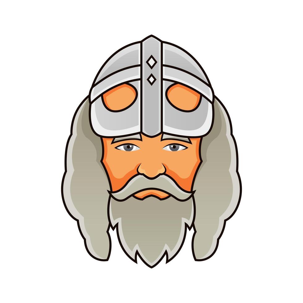 viking chefe cabeça mascote Projeto vetor