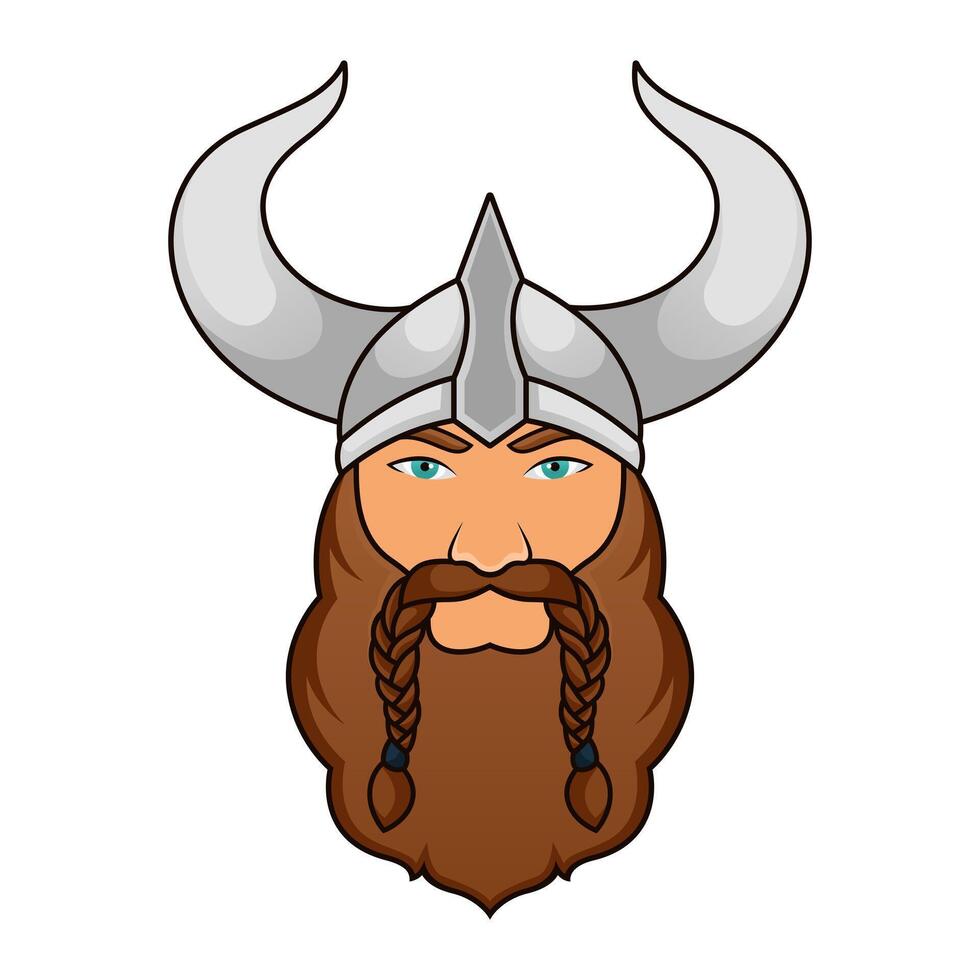 arrojado viking mascote cabeça Projeto vetor