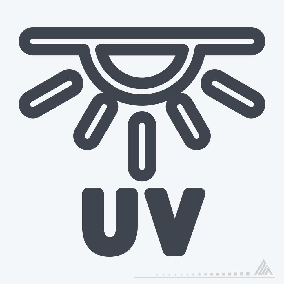 ícone de raios ultravioleta - estilo companheiro de cor vetor