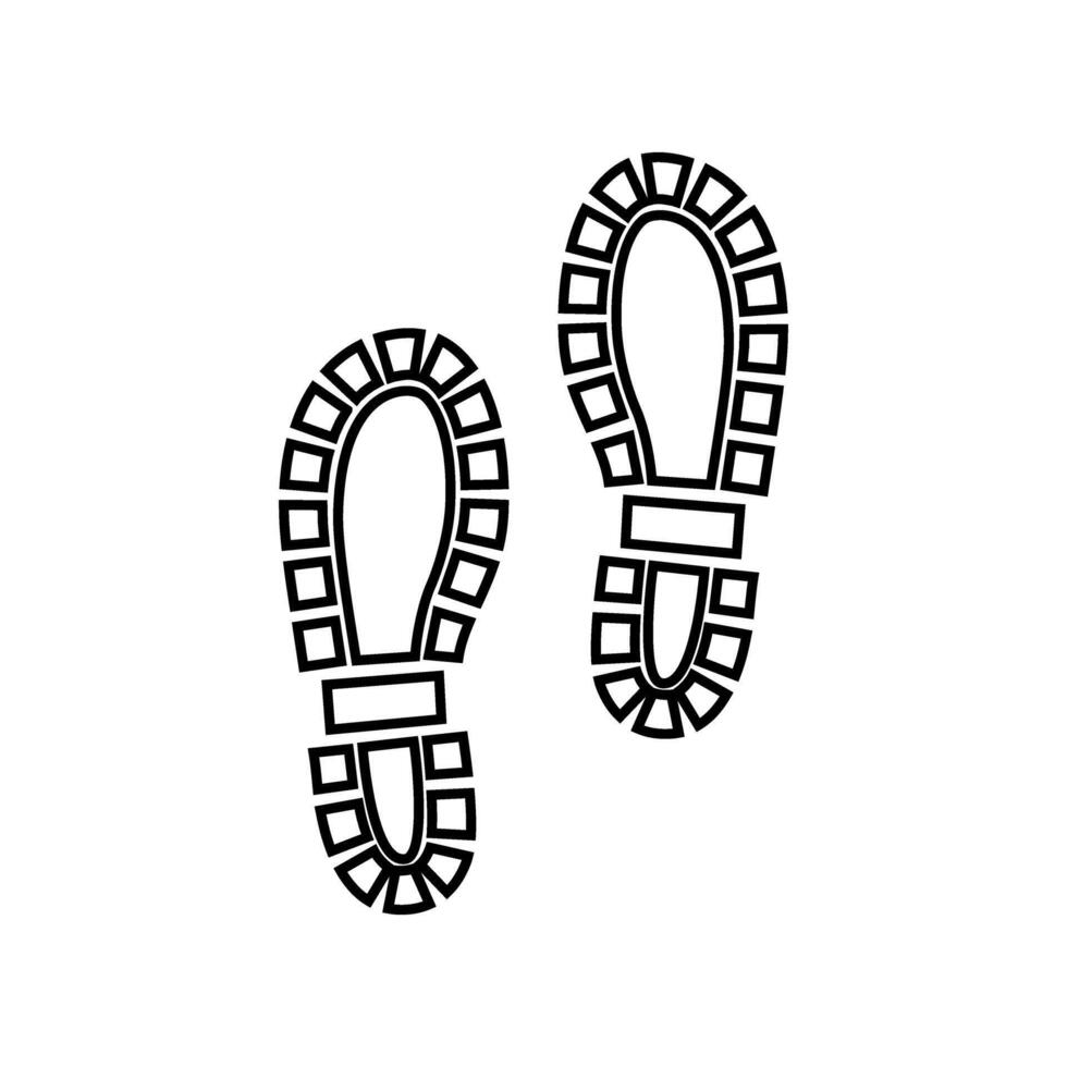 sapato impressões ícone vetor. pegadas ilustração placa. sapatos símbolo ou logotipo. vetor