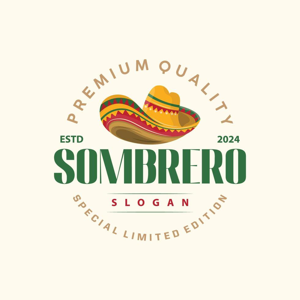 sombrero chapéu logotipo simples mexicano festival chapéu Projeto modelo ilustração vetor